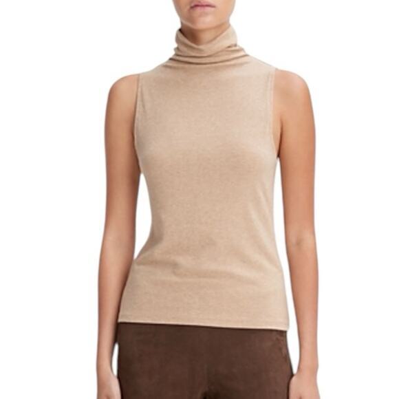 VINCE NWT sleeveless turtleneck tank knit sweater tunic top M‎ - Picture 1 of 9